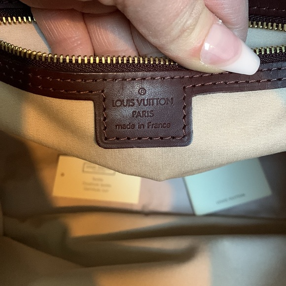 2003 authentic Louis Vuitton Lucille GM maroon and brown / tan shoulder bag - Picture 16 of 17